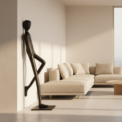 Wanderer Man Metal Sculpture (4.6 Feet)