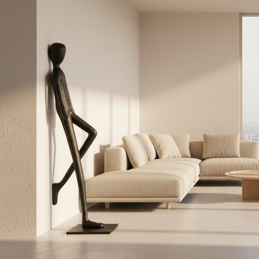 Wanderer Man Metal Sculpture (4.6 Feet)