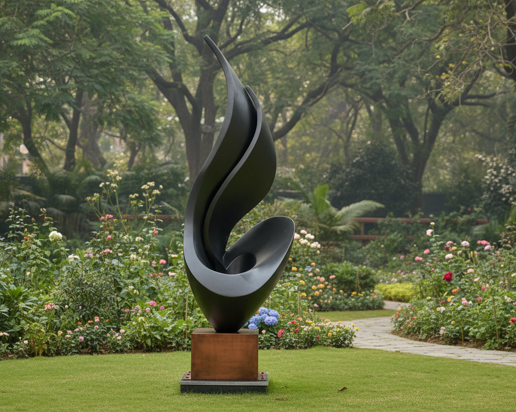 Flower Metal Outdoor Sculpture (6 feet)