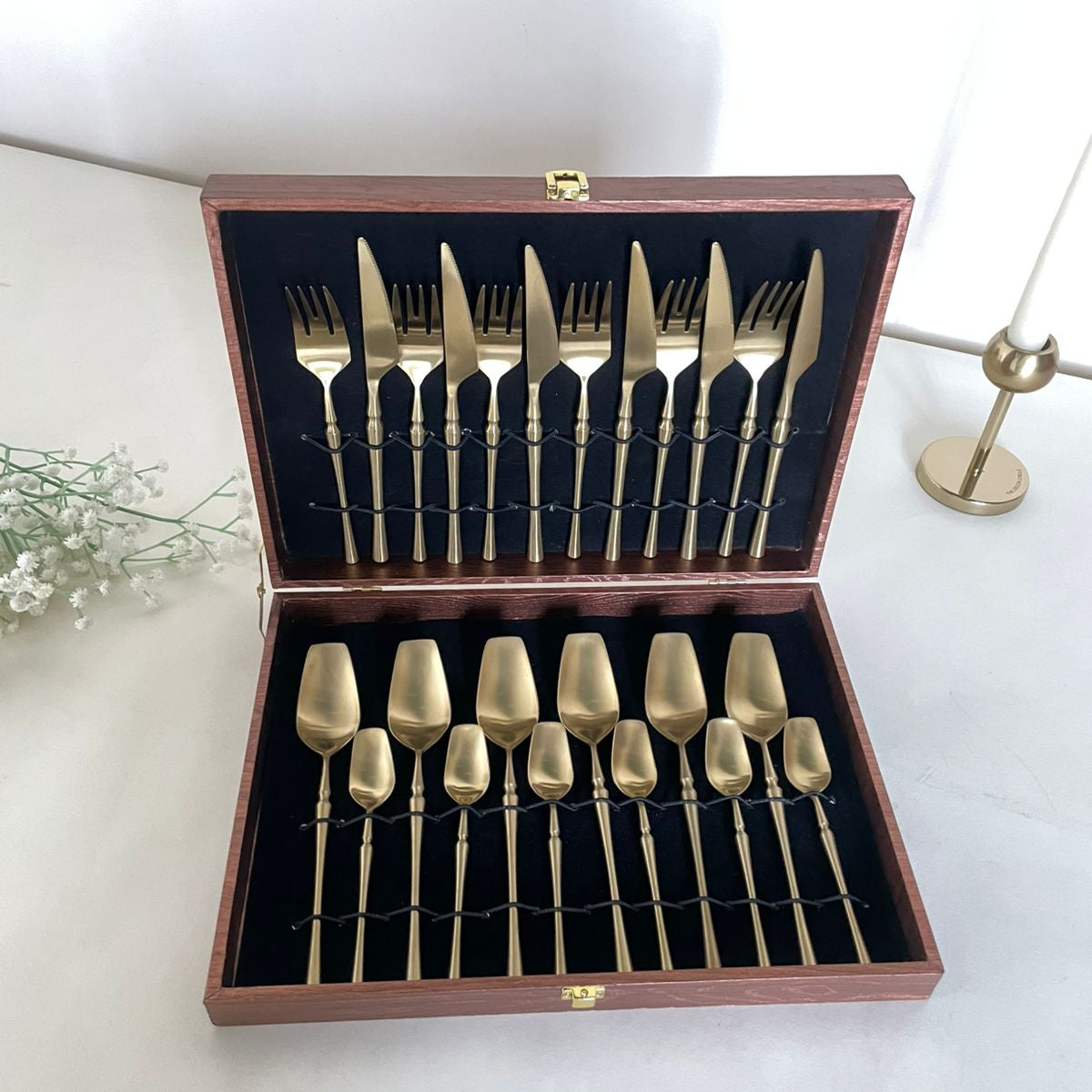 Indomitus Gold Flatware Set (Set of 24pcs)