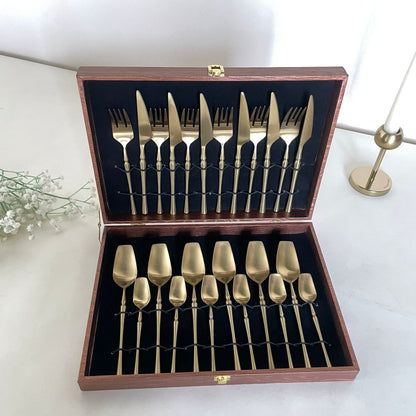 Indomitus Gold Flatware Set (Set of 24pcs)