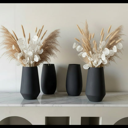 Wabi Sabi Black vases (Set of 4)