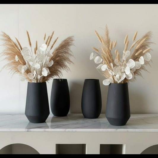 Wabi Sabi Black vases (Set of 4)