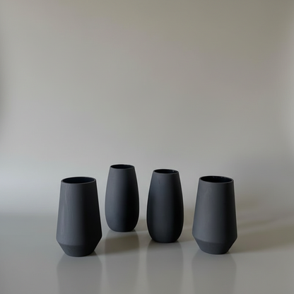 Wabi Sabi Black vases (Set of 4)