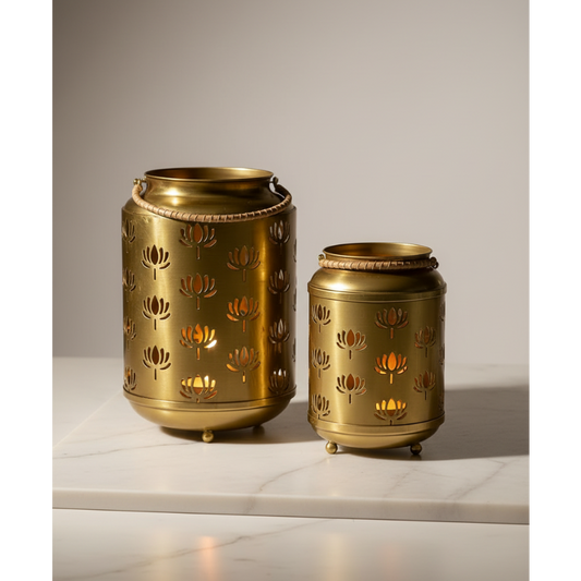 Premium Lotus Lantern Set | Diwali Gift Set