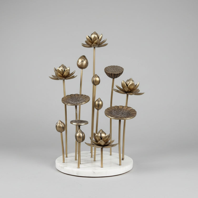 The Lotus Array - Luxury Side Table Showpiece