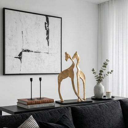 Bonded Horses Tabletop Metal Showpiece
