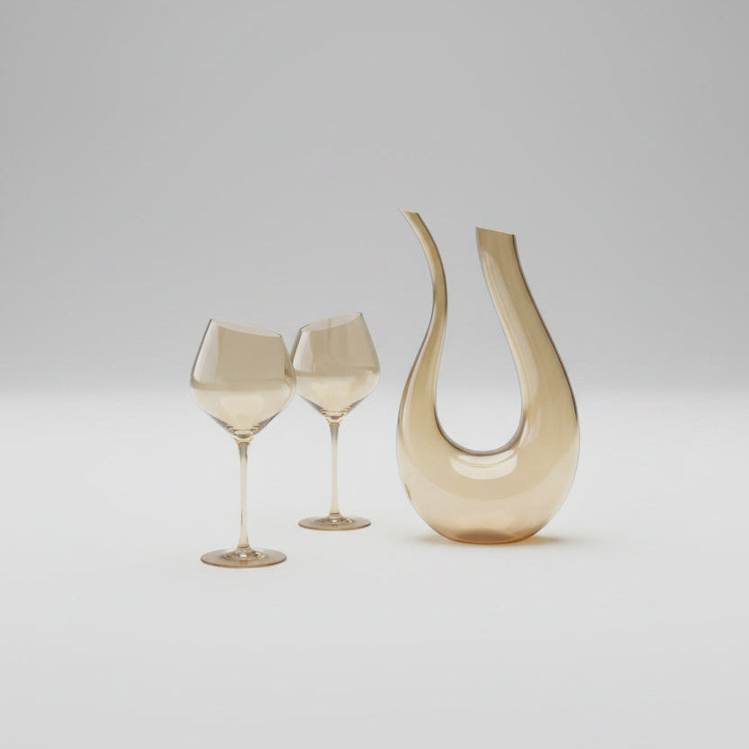 Amber Decanter & Wine Glass Gift hamper