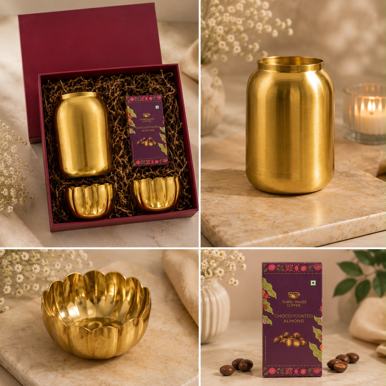Diwali Vase Tea-light Hamper Box