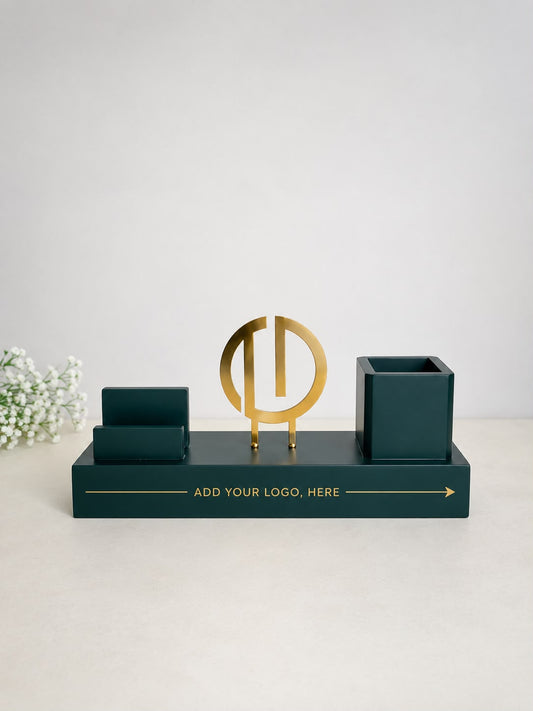 Company Logo Executive Desk Organizer (Custom)