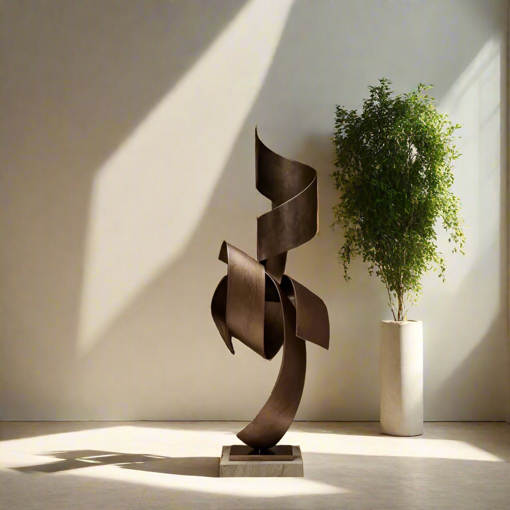 Curva Uitta Large Metal Sculpture for Living room