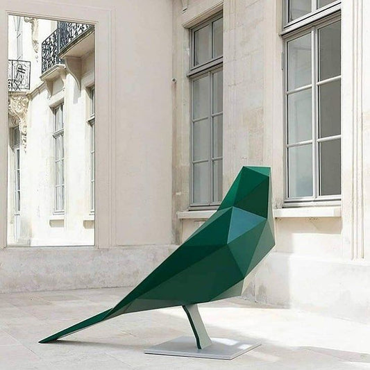 Avis Bird Large Metal sculpture for Outdoors (4 Feet)