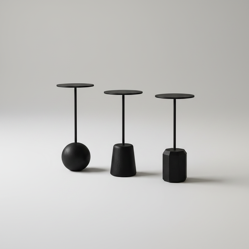 Orbit Black Martini Table Set (Set of 3)
