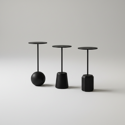 Orbit Black Martini Table Set (Set of 3)