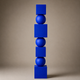 Modern Living Room Blue Wooden Totem