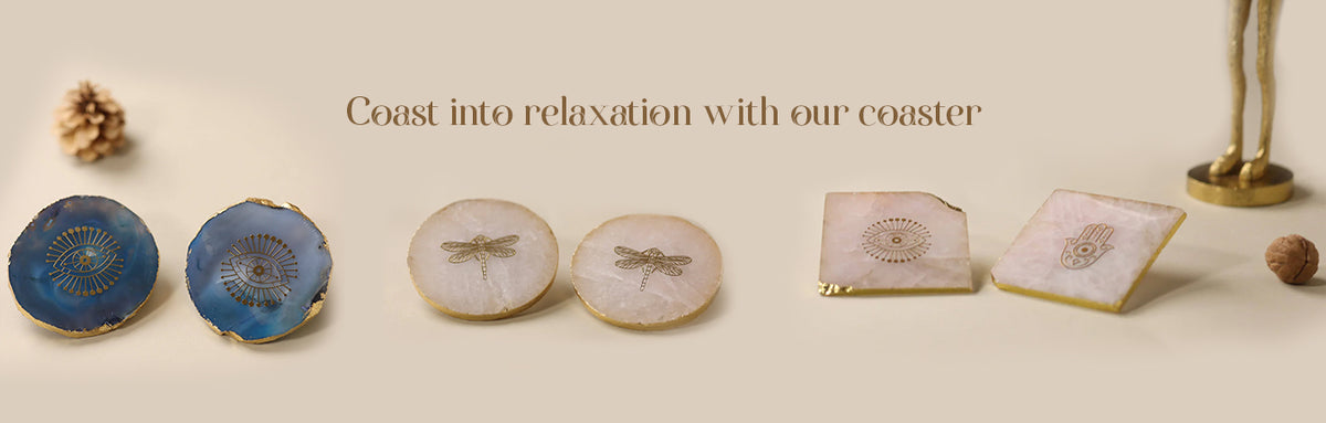 Buy Decorative Luxury Coaster Set | Agate Coasters – The Decor Circle
