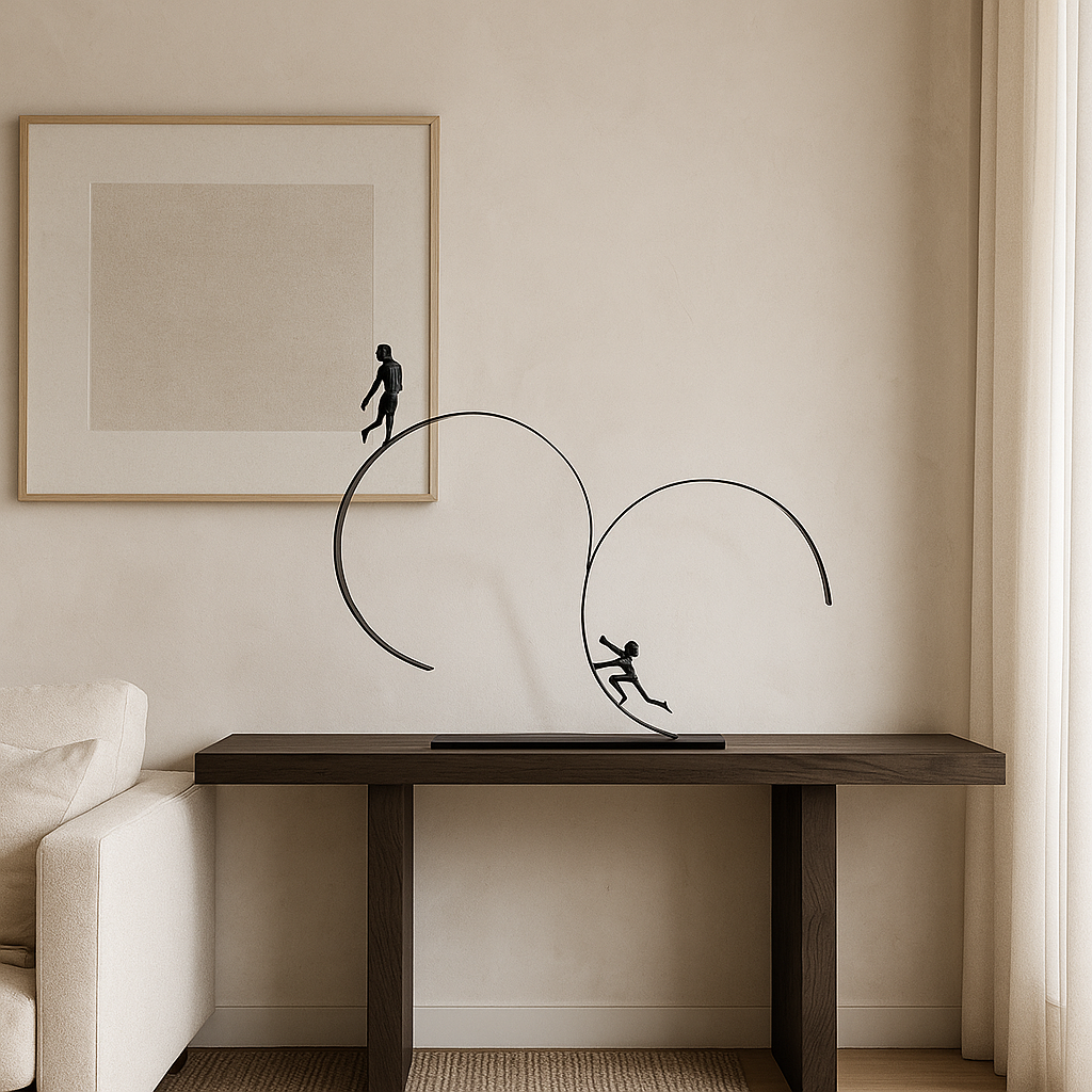 Mensa Circular Dancing Metal Sculpture (3 Feet)