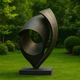 Fountaina Large Metal Sculpture for Courtyard (6 Feet)