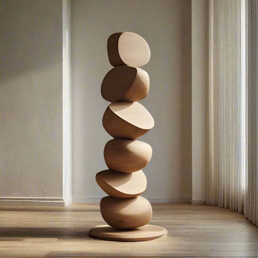 Natura Wabi Sabi Teak Wood Sculpture (5 Feet)
