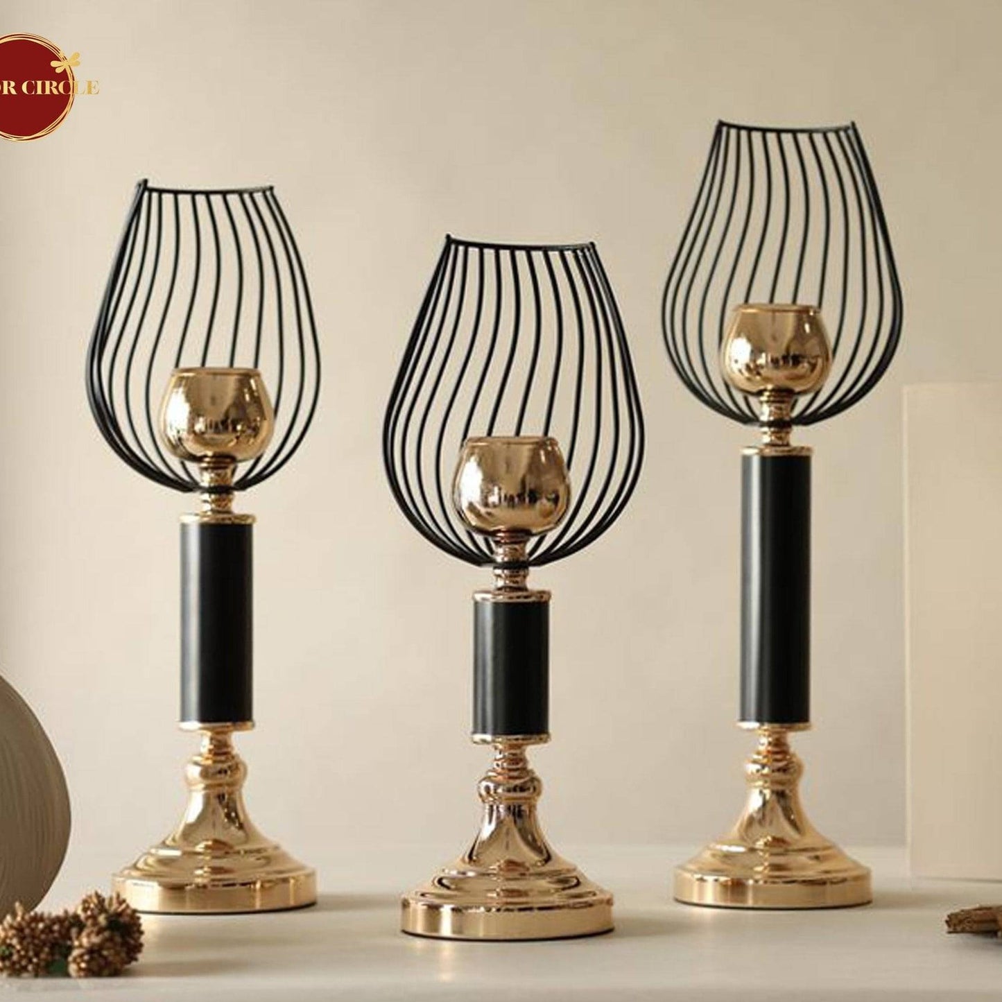 Elysian Antique Candle Holder (Set of 3)