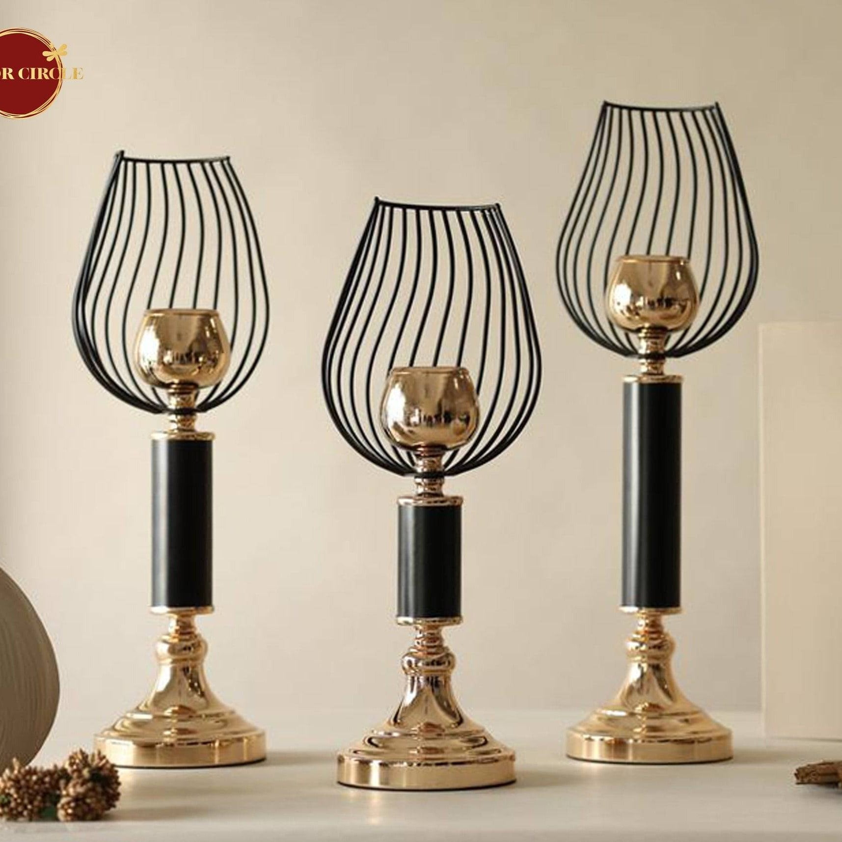 Elysian Antique Candle Holder (Set of 3)