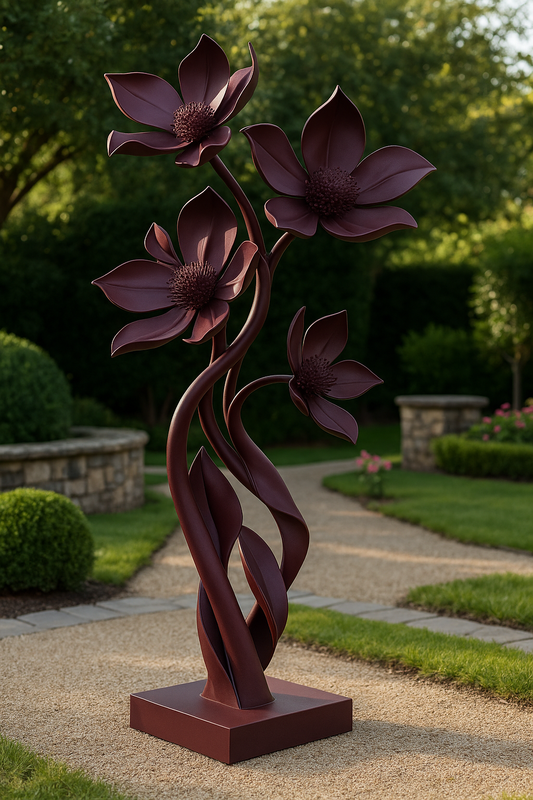 Gardenia Large Flower Sculpture for Courtyards (7 Feet)