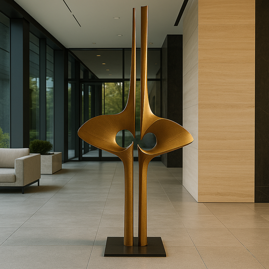 Bellator Abstract Large Metal Sculpture (5 Feet)