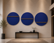 Brass Horse Sphere Metal Wall Art (Set of 3) | Contemporary Art Installation