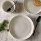 Elysian White Ceramic Dinner Plate