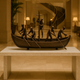 Nautae Boat Men Metal Showpiece (3 feet)