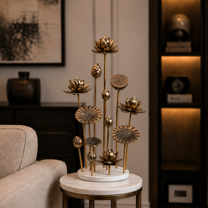 The Lotus Array - Luxury Side Table Showpiece
