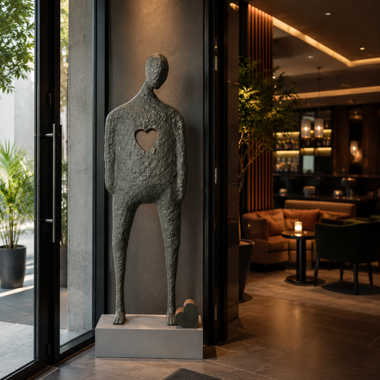 The Heart Man | Modern Metal Sculpture (6 feet)