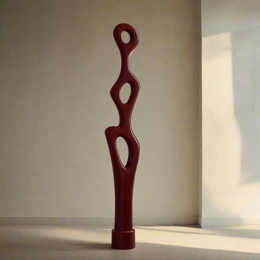 Aman Abstract Red Sculpture for Living Room (6 Feet)