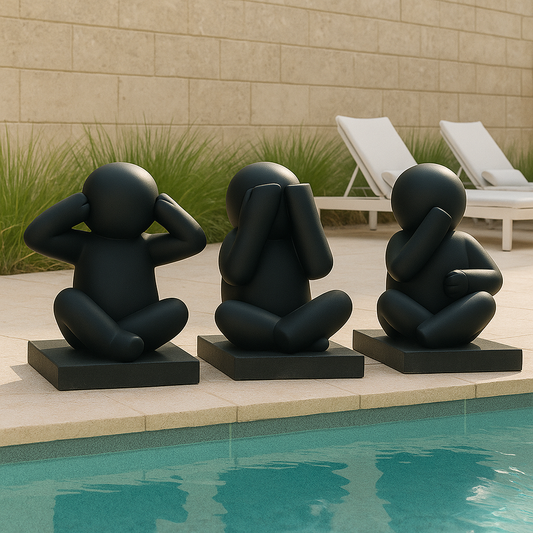 Sophos Pool Side Metal Sculptures ( Set of 3)