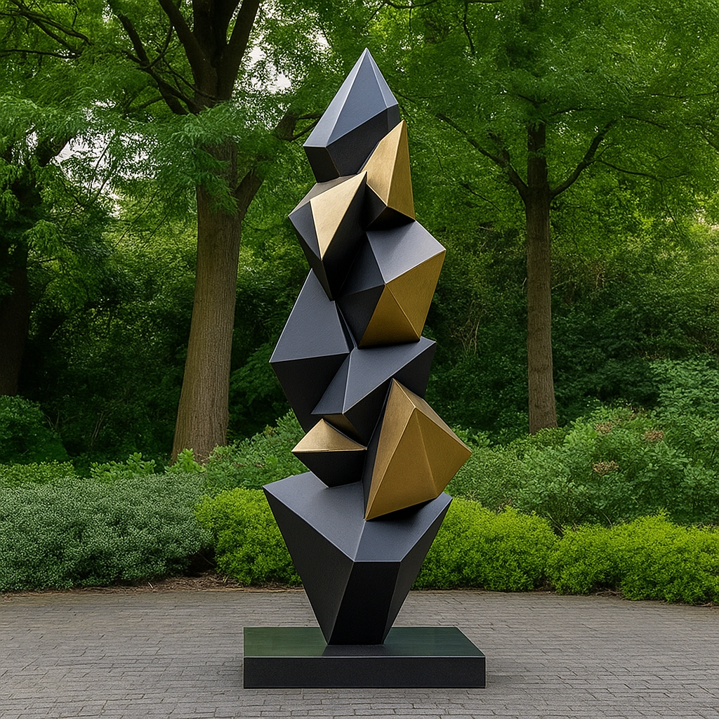 Cubus Large Metal Sculpture for Pool Area (6 Feet)
