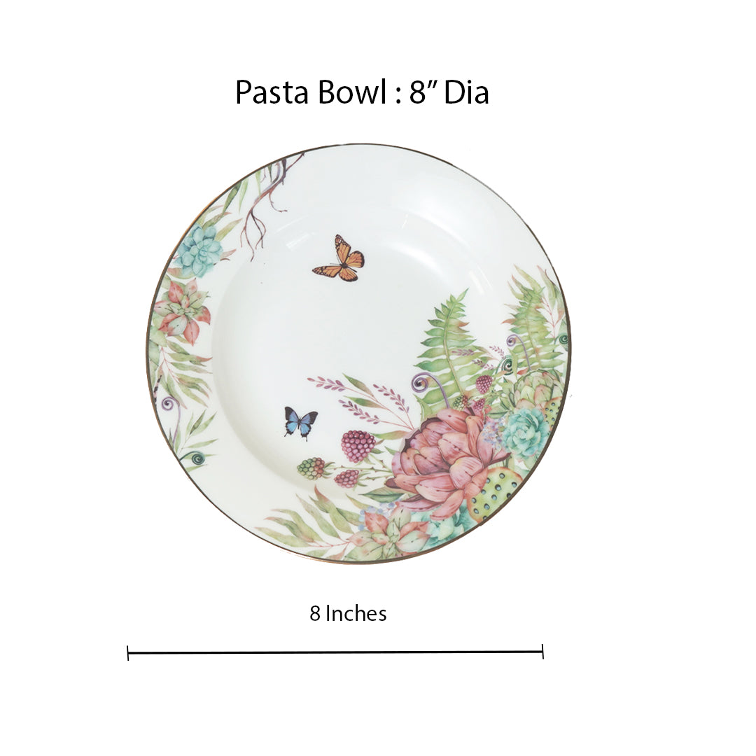 Viridis Bone china Deep Pasta plate