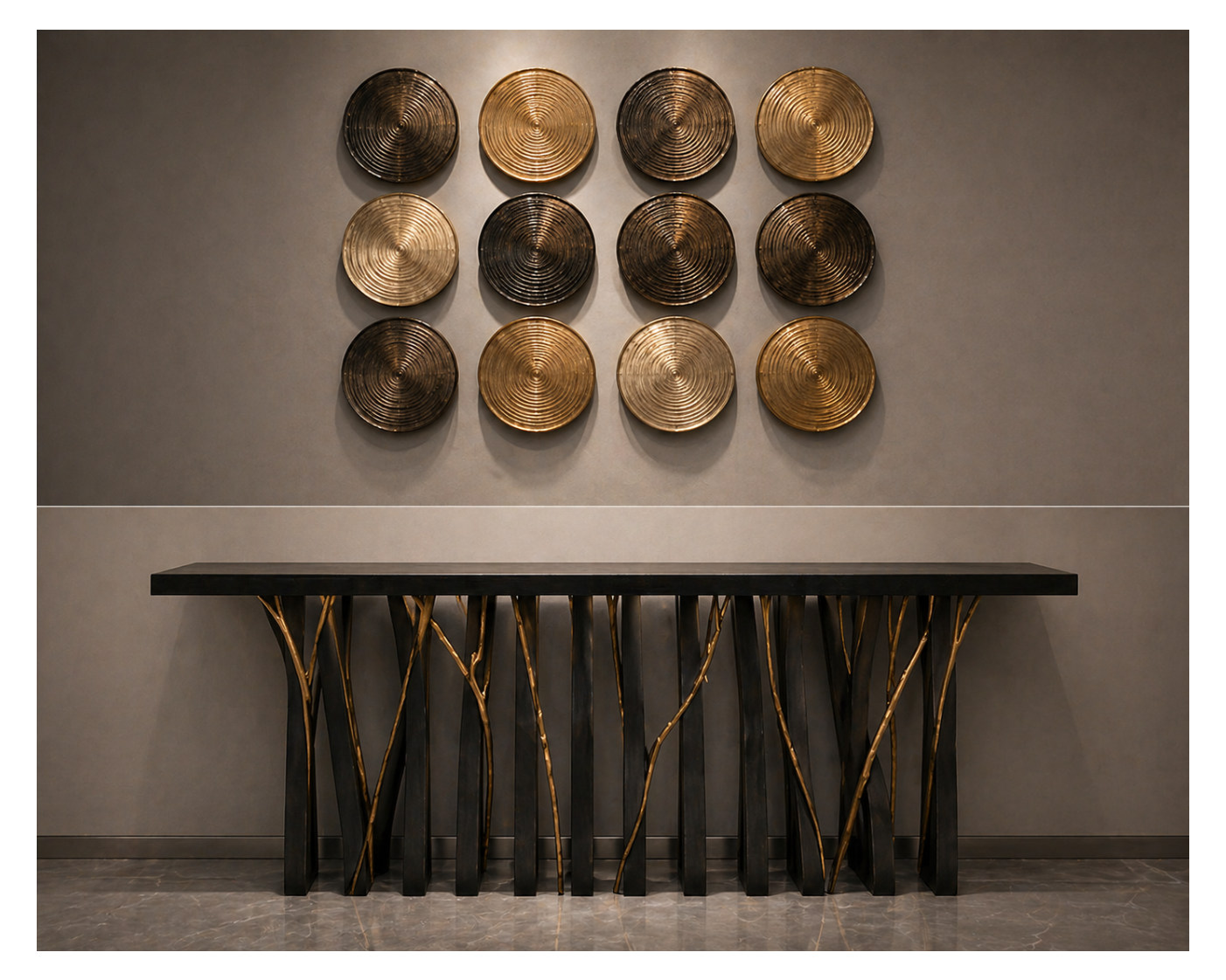 ROOTED FORM - Foundation Metal Console Table