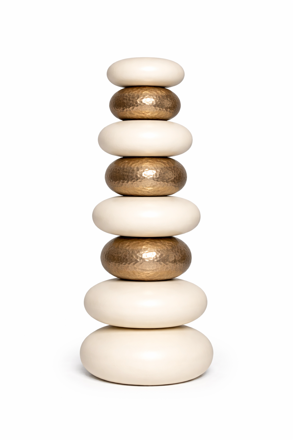 Sama Core - Ivory Bronze Wood Totem Sculpture