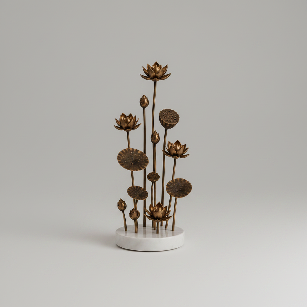 The Lotus Array - Luxury Side Table Showpiece