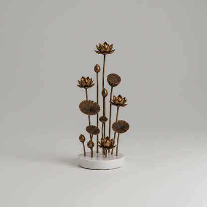 The Lotus Array - Luxury Side Table Showpiece