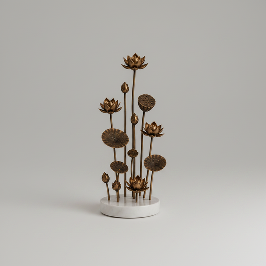 The Lotus Array - Luxury Side Table Showpiece