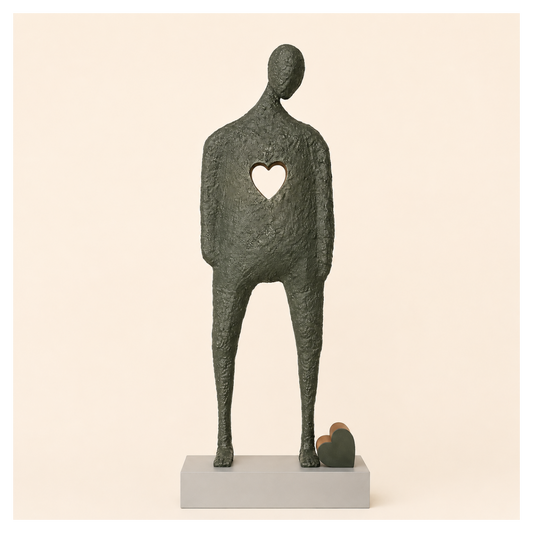 The Heart Man | Modern Metal Sculpture (6 feet)