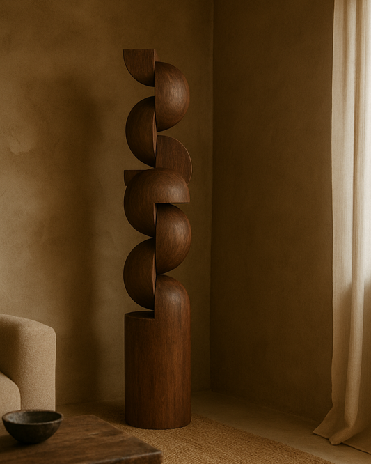 Wabi Sabi Wooden Walnut Large Sculpture (5/6 Feet)