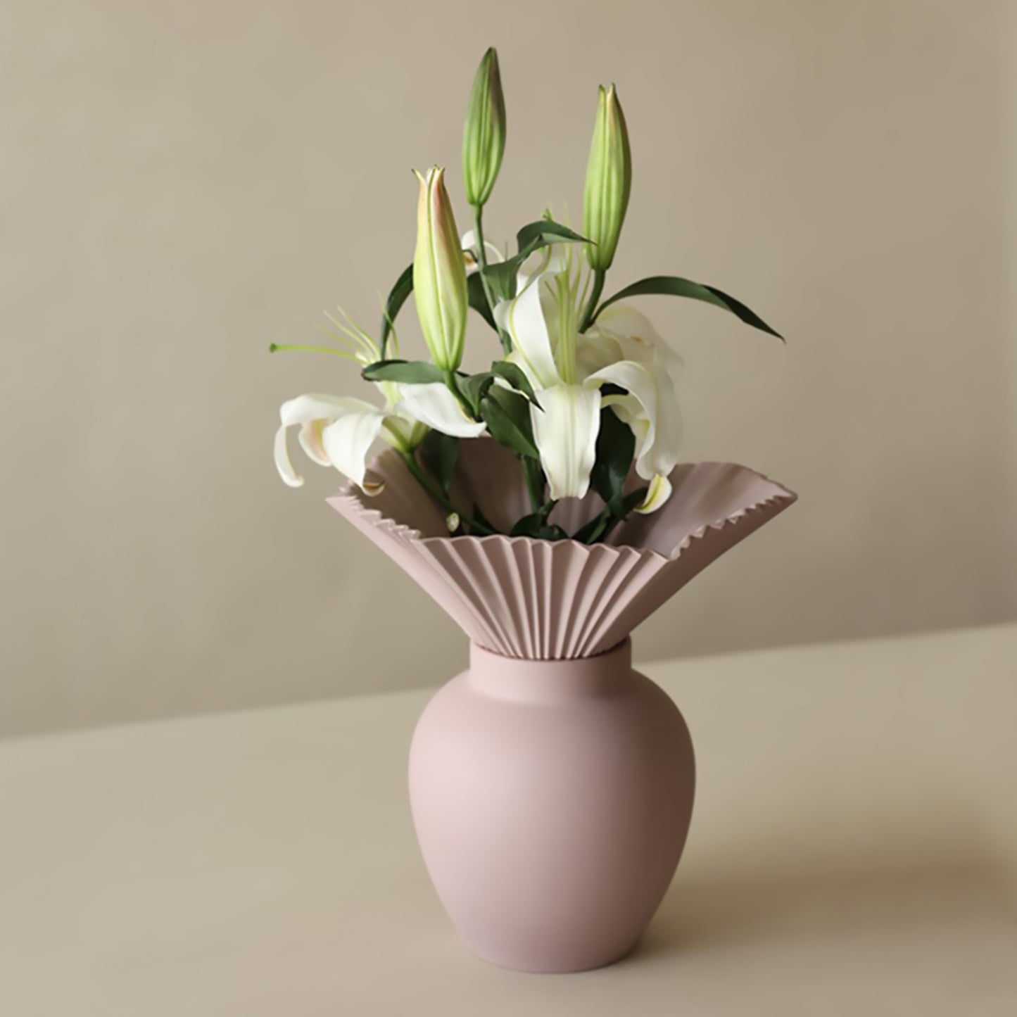 Sweven Pink Flower Vase For Living Room