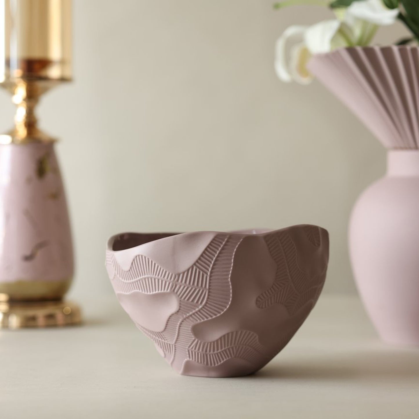 Apricus Pink Decorative Coffee Table Bowl