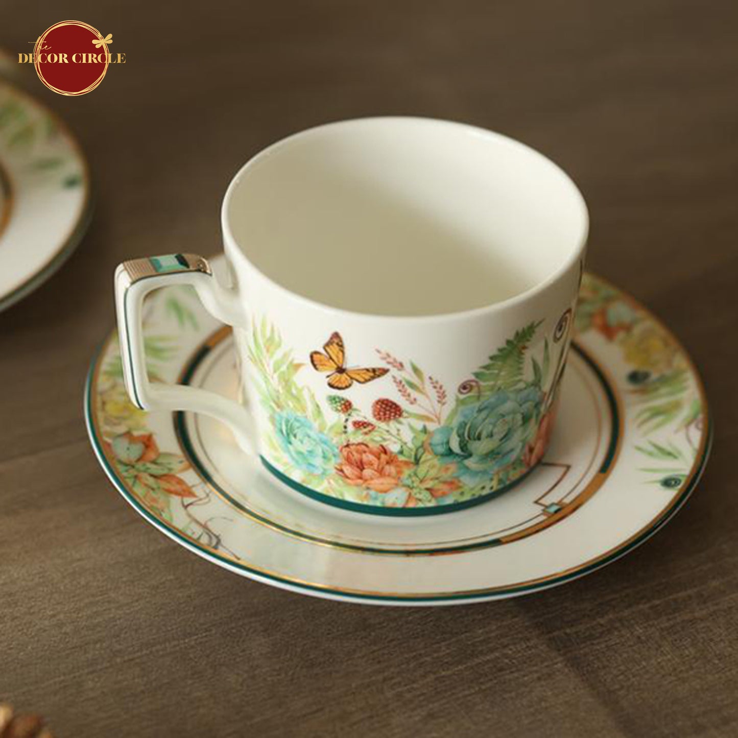 Viridis Forest Luxury Tea Cup set (Set of 15 pcs)