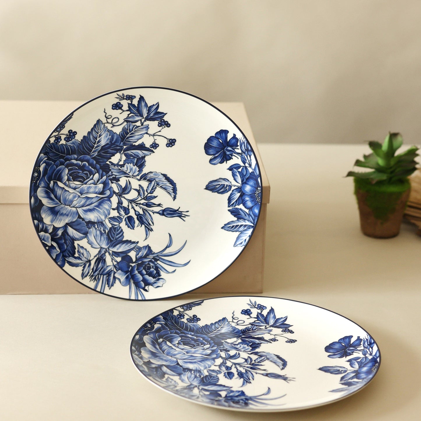 Kheima Blue Paradise Charger Plate(12 inches)