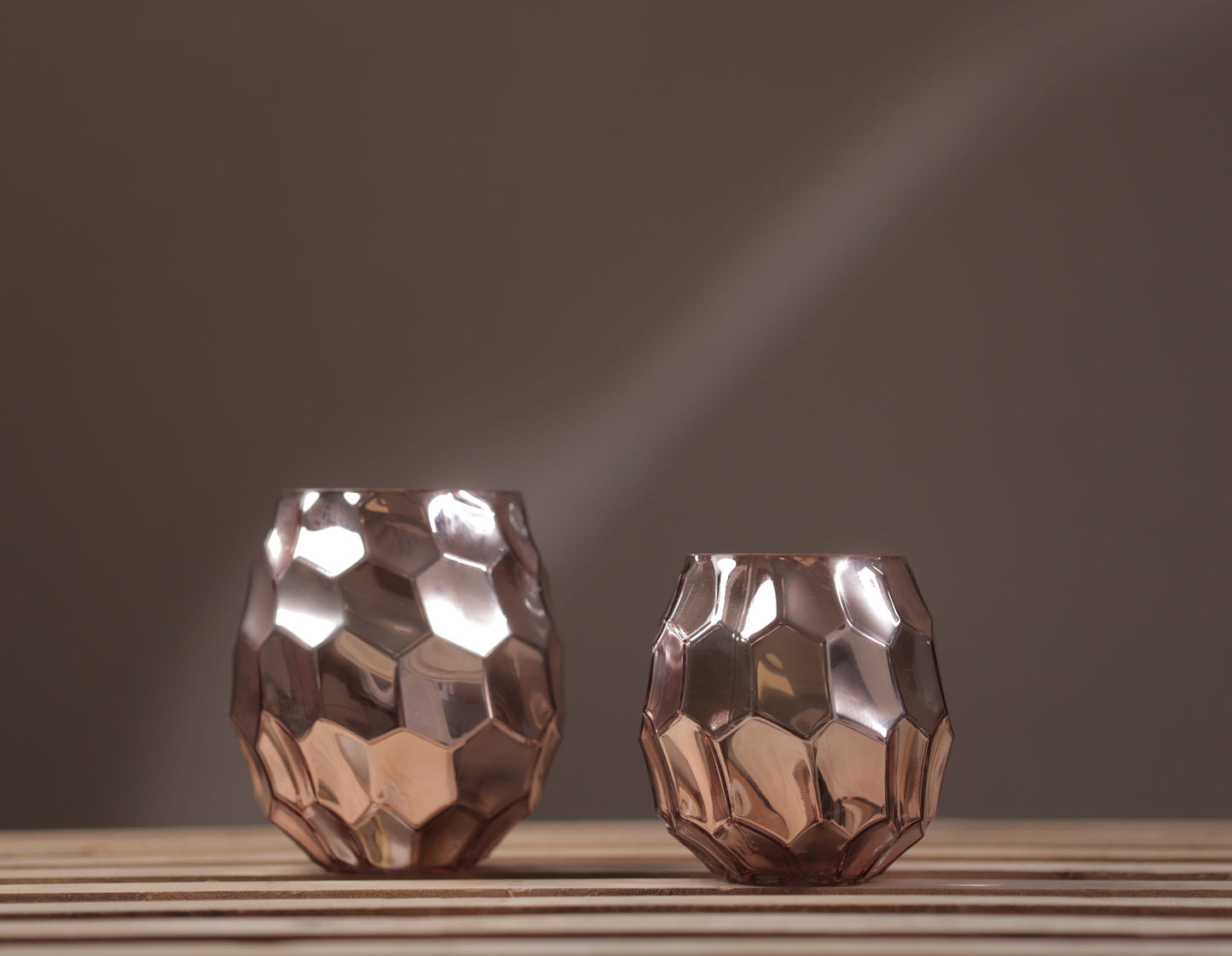Aethra Glossy Rose Gold Vase
