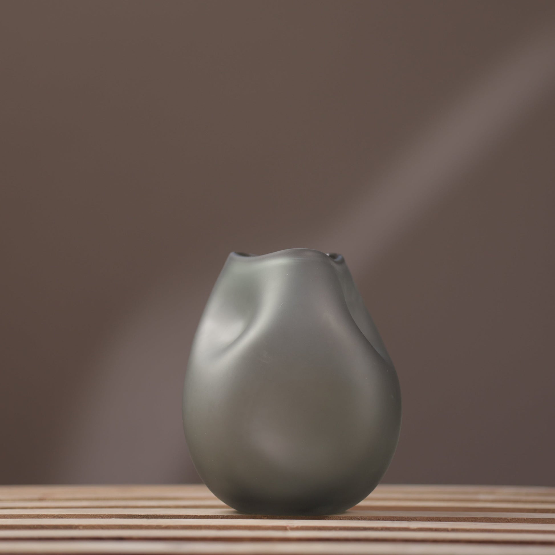 Kheima Black Smokey Glass Vase