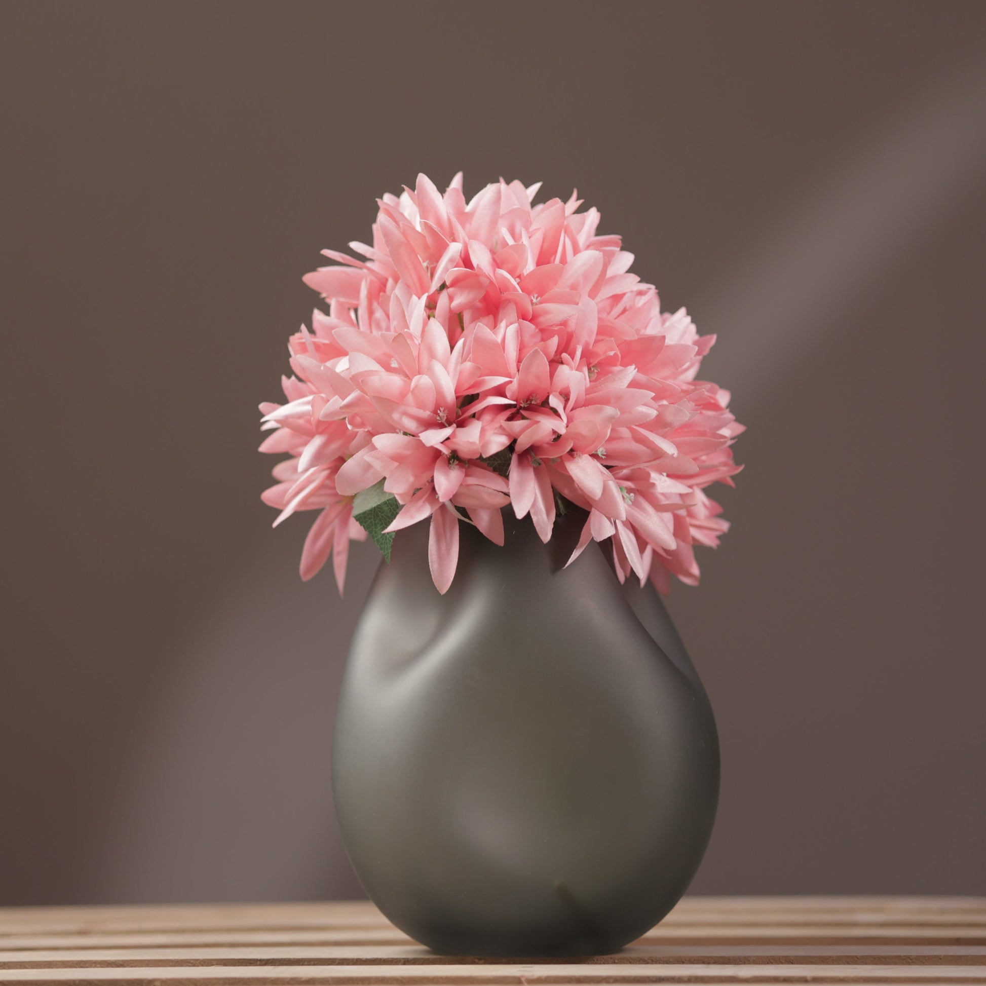 Kheima Black Smokey Glass Vase (Small)